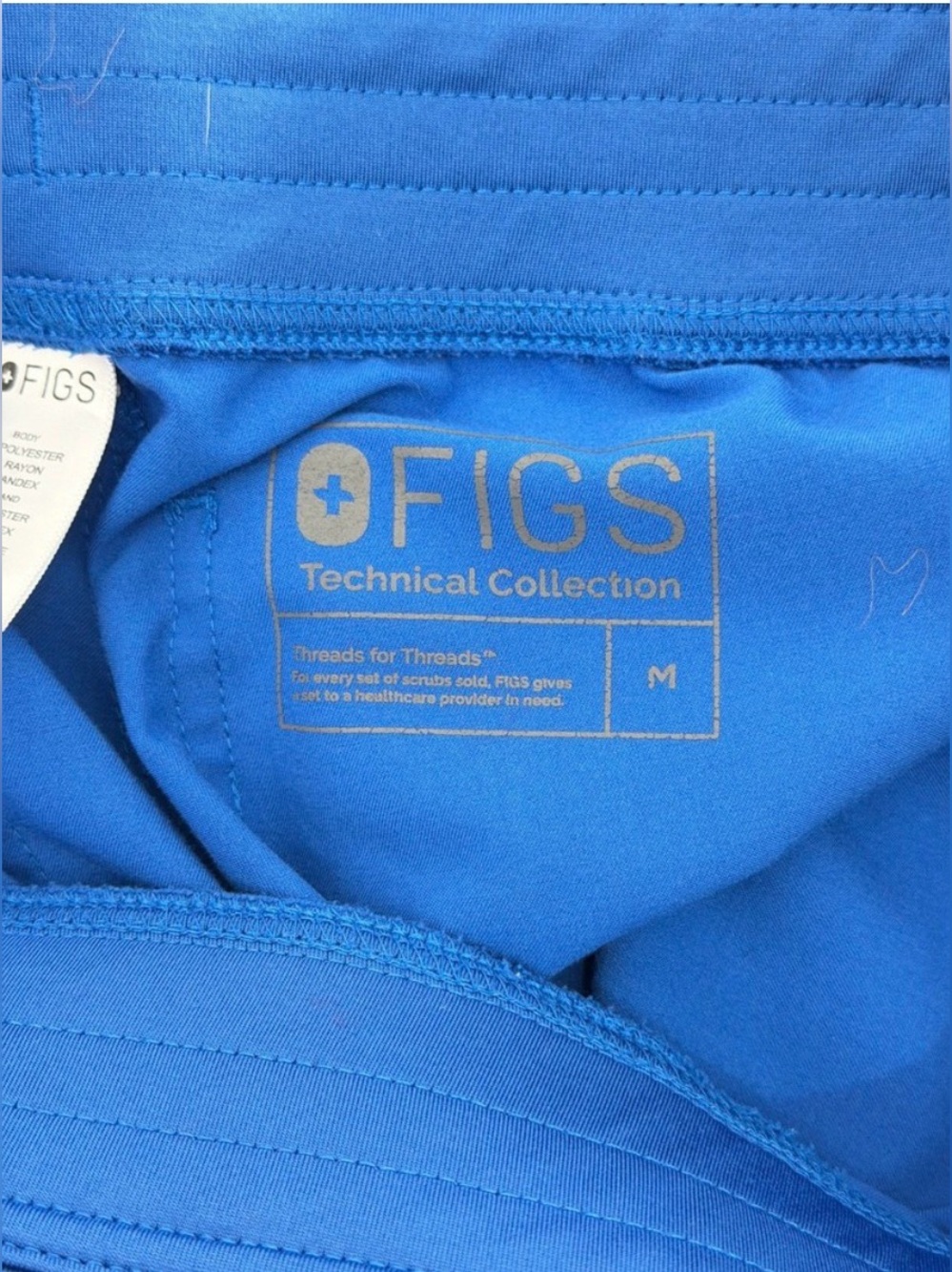 FIGS Women's M Scrub Pants Royal Blue Straight Leg Technical Collection - Picture 4 of 5